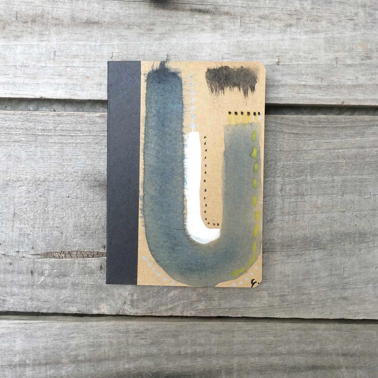 Traveller's Journal with abstract art , small paper notebook